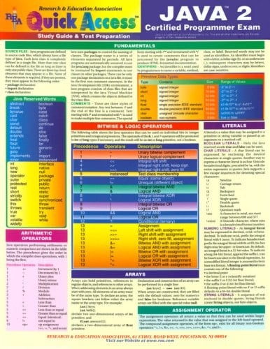 Java 2 Certification Quick Access