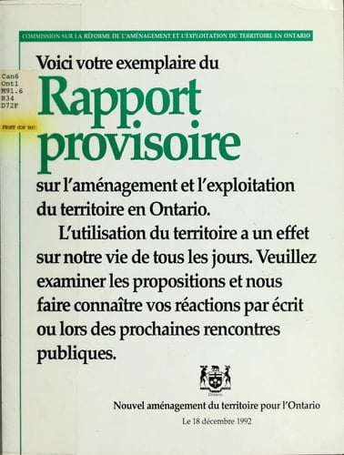 Rapport provisoire