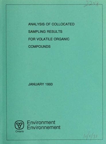 Analysis of Collocated Sampling Results for Volatile Organic Compounds : Report
