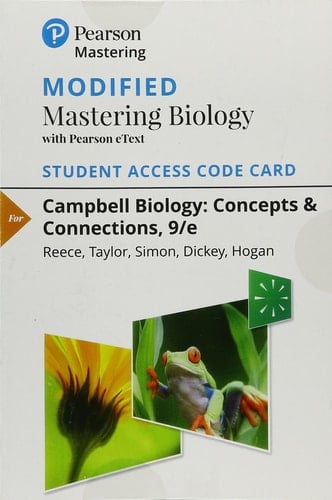 Campbell Biology Modified MasteringBiology With Pearson Etext Access Code Concepts & Connections