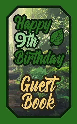 Happy 9th Birthday Guest Book 9 Ninth Nine Scouts Celebration Message Logbook for Visitors Family and Friends to Write in Comments & Best Wishes Gift Log (Boy Girl Scout Birth Day Guestbook)