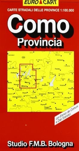 Carte stradali delle province 1:100.000 con elenco dei comuni e dati statistici. Como, provincia