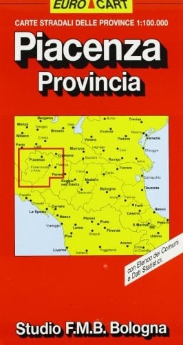Carte stradali delle province 1:100.000 con elenco dei comuni e dati statistici. Piacenza, provincia