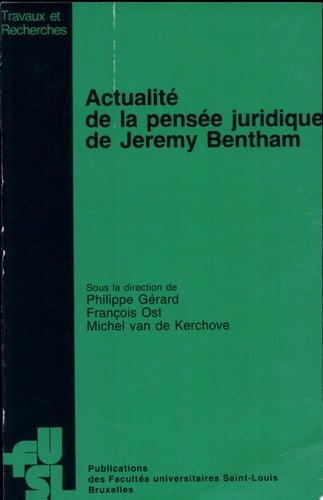 Actualité de la pensée juridique de Jeremy Bentham
