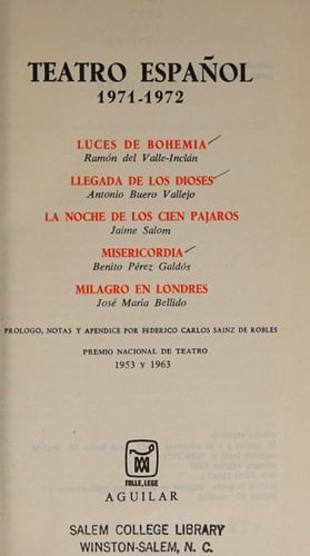 Teatro Espanol 1971-1972