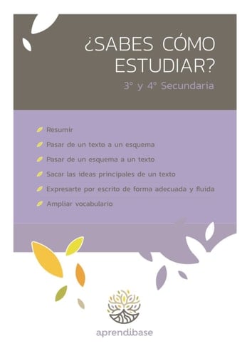 ¿Sabes cómo estudiar?: 3º y 4º de secundaria (Spanish Edition)