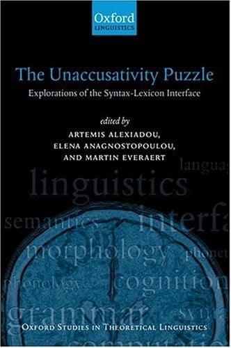The Unaccusativity Puzzle Explorations of the Syntax-lexicon Interface