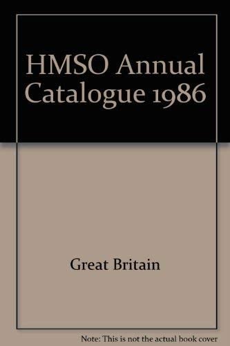 HMSO Annual Catalogue 1986