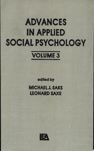 Advances in Applied Social Psychology