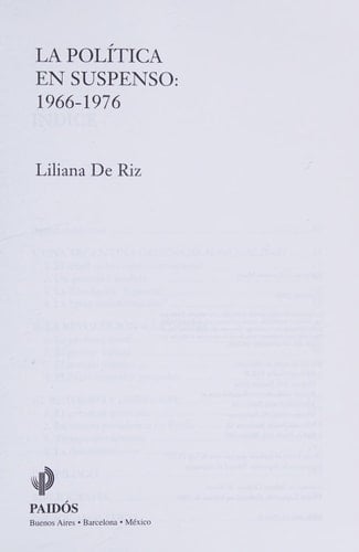 Politica En Suspenso, La (Spanish Edition)