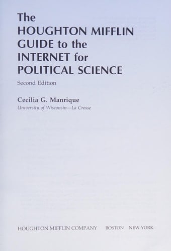 Political Science Internet Supplement Second Edition