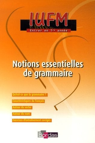 Notions essentielles de grammaire