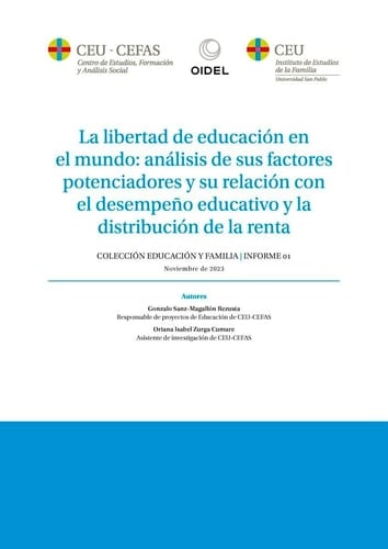 La libertad de educación en el mundo análisis de sus factores potenciadores y su relación con el desempeño educativo y la distribución de la renta