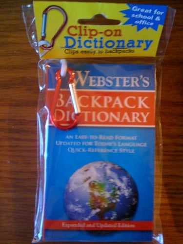 Webster's Backpack Dictionary