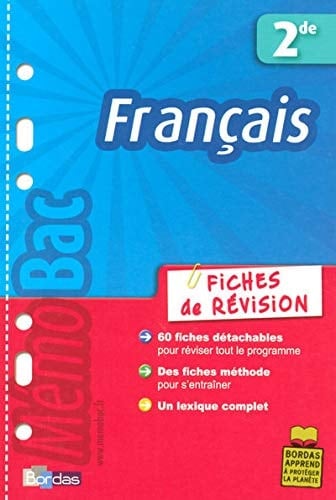 Français 2e Fiches de révision