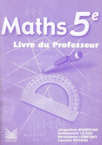 Maths 5e Livre du Professeur