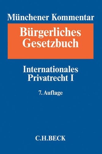 Münchener Kommentar zum Bürgerlichen Gesetzbuch Internationales Privatrecht II, Internationales Wirtschaftsrecht