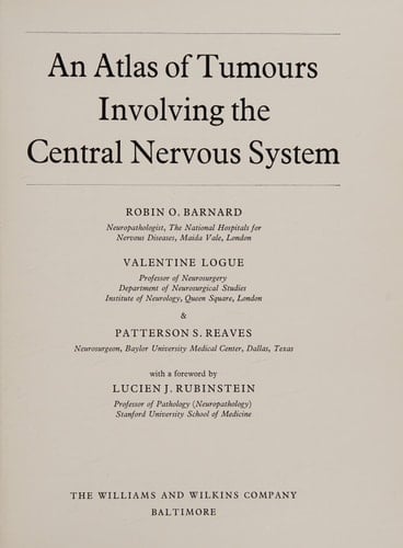 An atlas of tumours involving the central nervous system