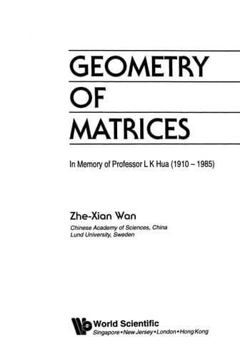 Geometry of Matrices