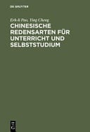Chinesische Redensarten Für Unterricht und Selbststudium