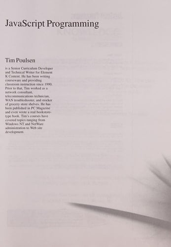 Javascript Programming