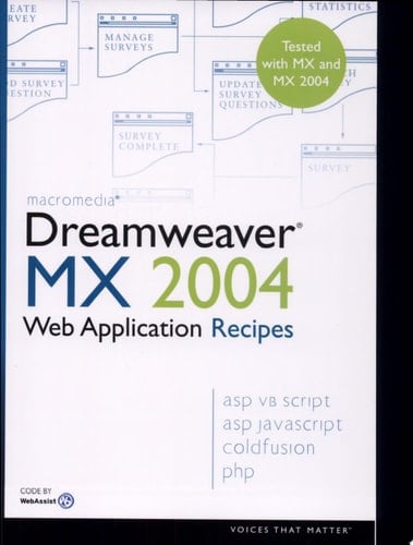 Macromedia Dreamweaver MX 2004 Web Application Recipes