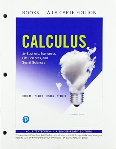 Calculus For Business, Economics, Life Sciences, and Social Sciences