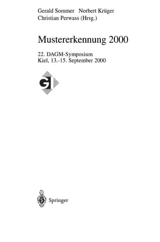 Mustererkennung 2000 22. DAGM-Symposium. Kiel, 13.–15. September 2000