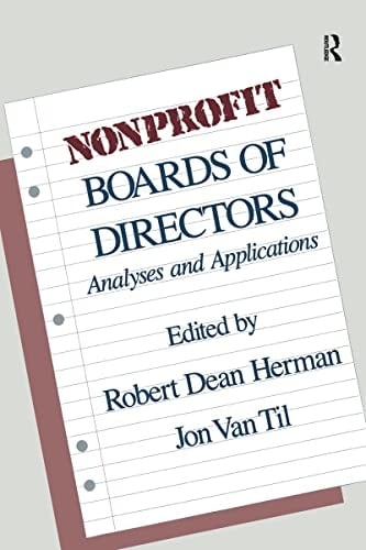 Nonprofit Boards of Directors Analyses and Applications