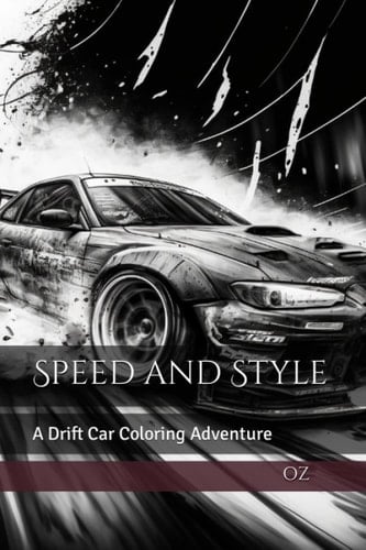 Speed and Style A Drift Car Coloring Adventure