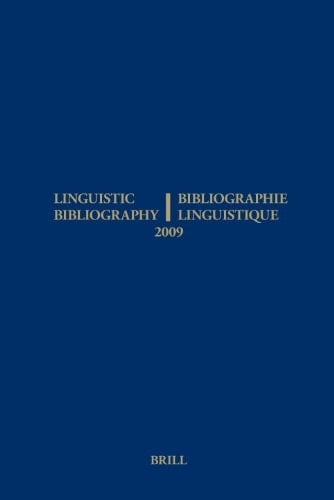 Bibliographie Linguistique Des Années 2009