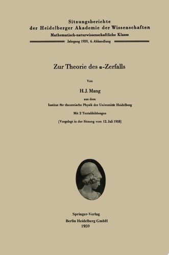 Zur Theorie des α-Zerfalls