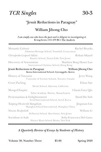 TCR Singles 30-3 Jesuit Reductions in Paraguay