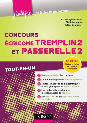 Concours Écricome Tremplin 2 et Passerelle 2 tout-en-un