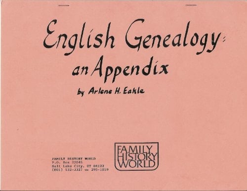 English Genealogy An Appendix
