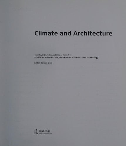 Climate and Architecture