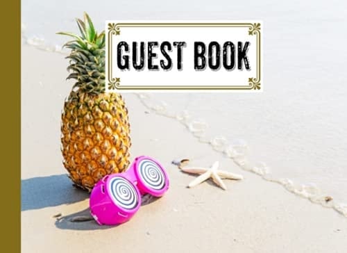 Guest Book: Pineapples Cover Guest Book, Guest book for Your Birthday Party, Anniversary, Bridal Shower, Visitors - 150 Pages, Size 8.25" x 6" by Jan Rupp