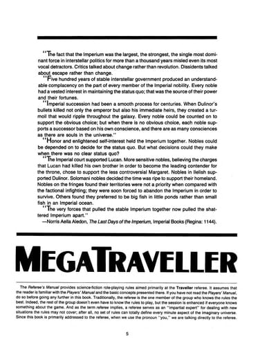 Mega Traveller Referee's Manual