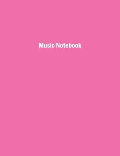 Music Notebook: Music Composition Notebook pink cover, Wide Staff, Blank Sheet Music Notebook, Manuscript Paper for Music Composition soft Cover College, 8.5 x 11 inches, 120 Pages