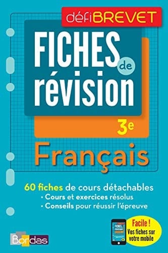 Français 3e Fiches de révision