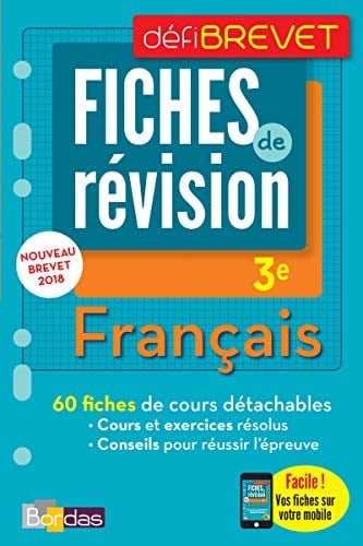 Français 3e Fiches de révision