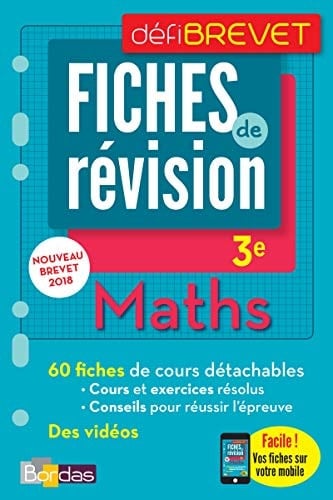 Maths 3e Fiches de révision