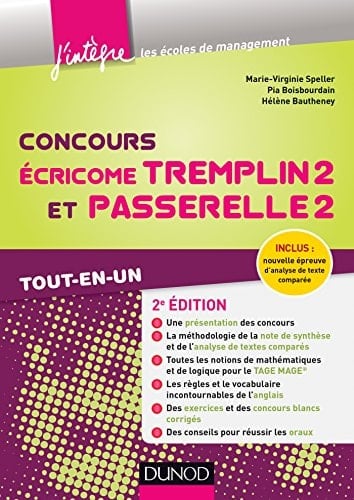 Concours Écricome Tremplin 2 et Passerelle 2 tout-en-un