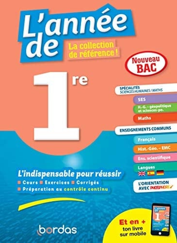 L'année de 1re Spécialités de sciences humaines/maths