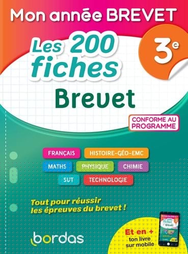 Les 200 fiches Brevet 3e