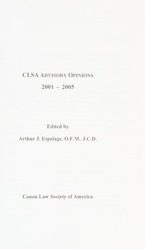 CLSA Advisory Opinions, 2001-2005