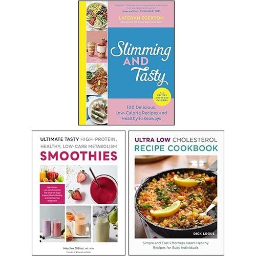 Slimming and Tasty, Ultra Low Cholesterol Recipe Cookbook & Ultimate Tasty High Protein, Healthy, Low- Carb Metabolism Smoothies 3 Books Collection Set