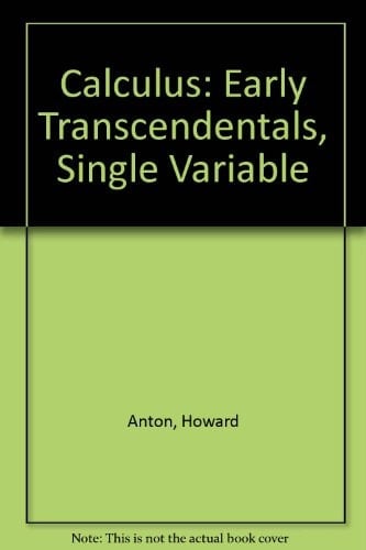 Calculus Early Transcendentals, Single Variable