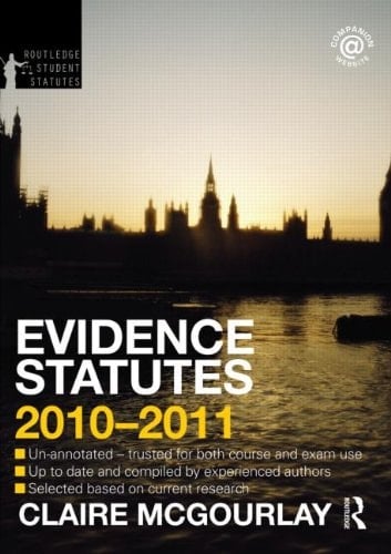 Evidence Statutes 2010-2011