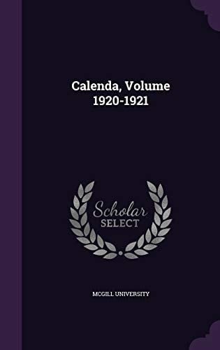 Calenda, Volume 1920-1921